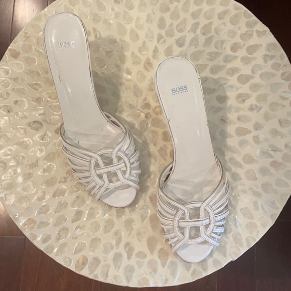 Hugo Boss Shoes - White Hugo Boss kitten heels
